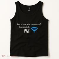 Wifi - Turns Me On Funny Tank Top thumb 2