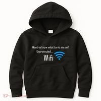 Wifi - Turns Me On Funny Kids Hoodie thumb 0