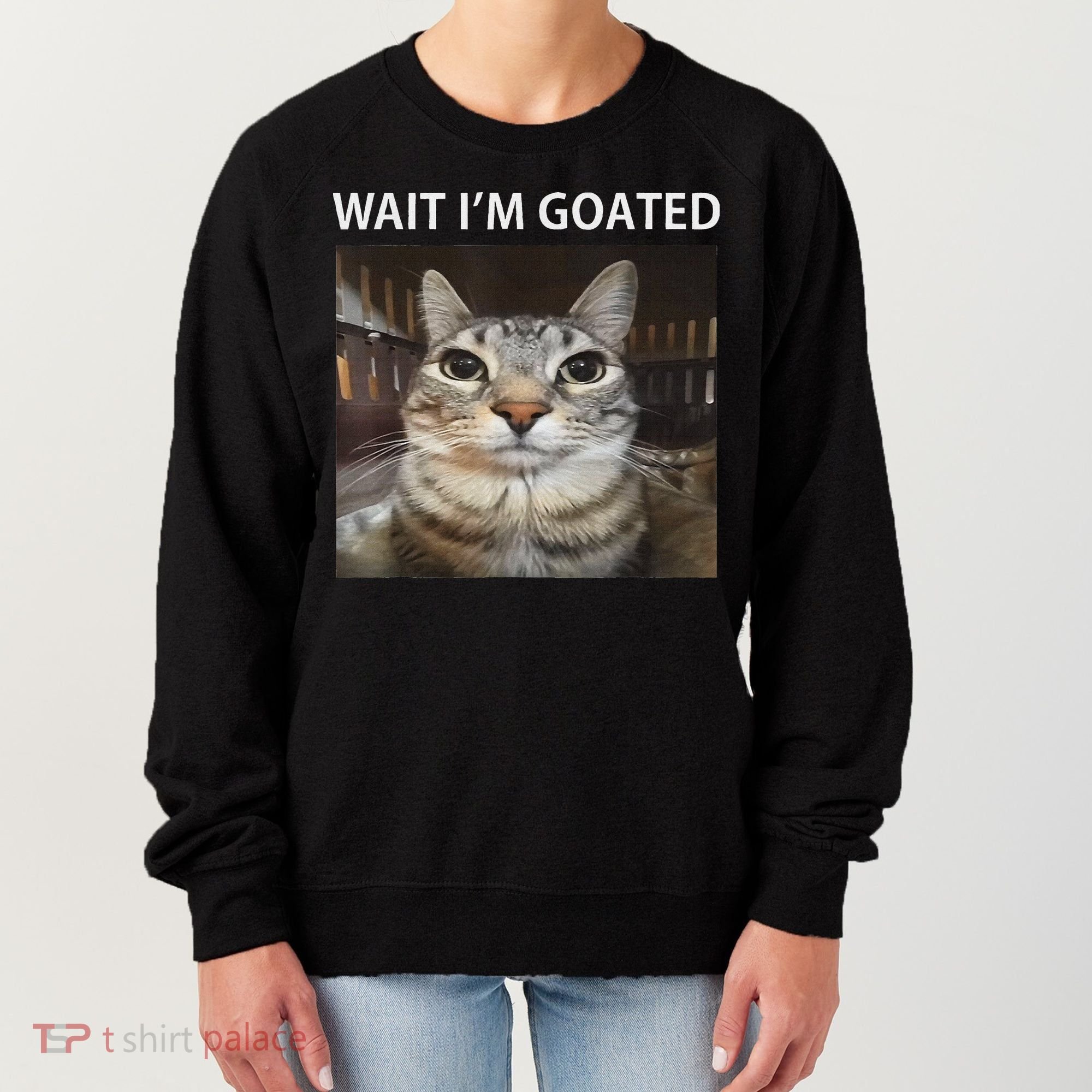 Wait IM Goated Silly Cat Meme Women's Sweatshirt