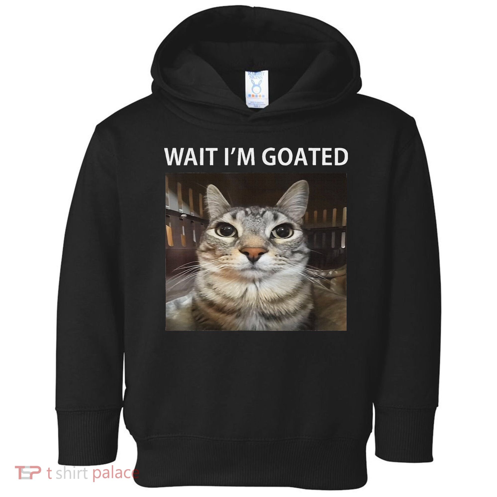 Wait IM Goated Silly Cat Meme Toddler Hoodie