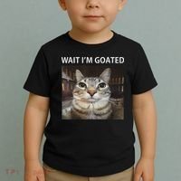 Wait IM Goated Silly Cat Meme Toddler T-Shirt thumb 2