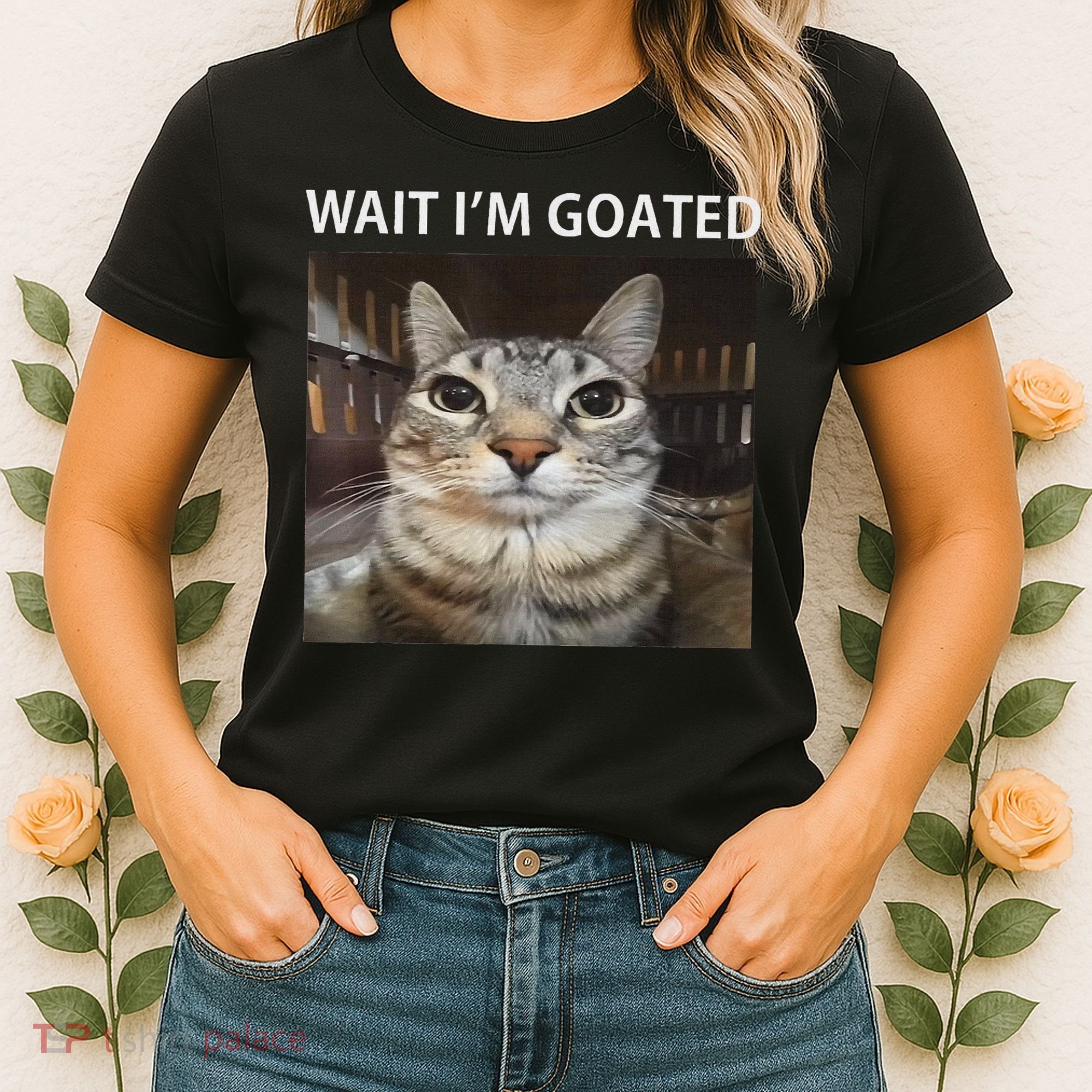 Wait IM Goated Silly Cat Meme Women's T-Shirt