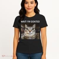 Wait IM Goated Silly Cat Meme Women's T-Shirt thumb 4