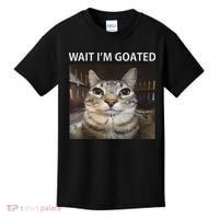 Wait IM Goated Silly Cat Meme Kids T-Shirt thumb 0