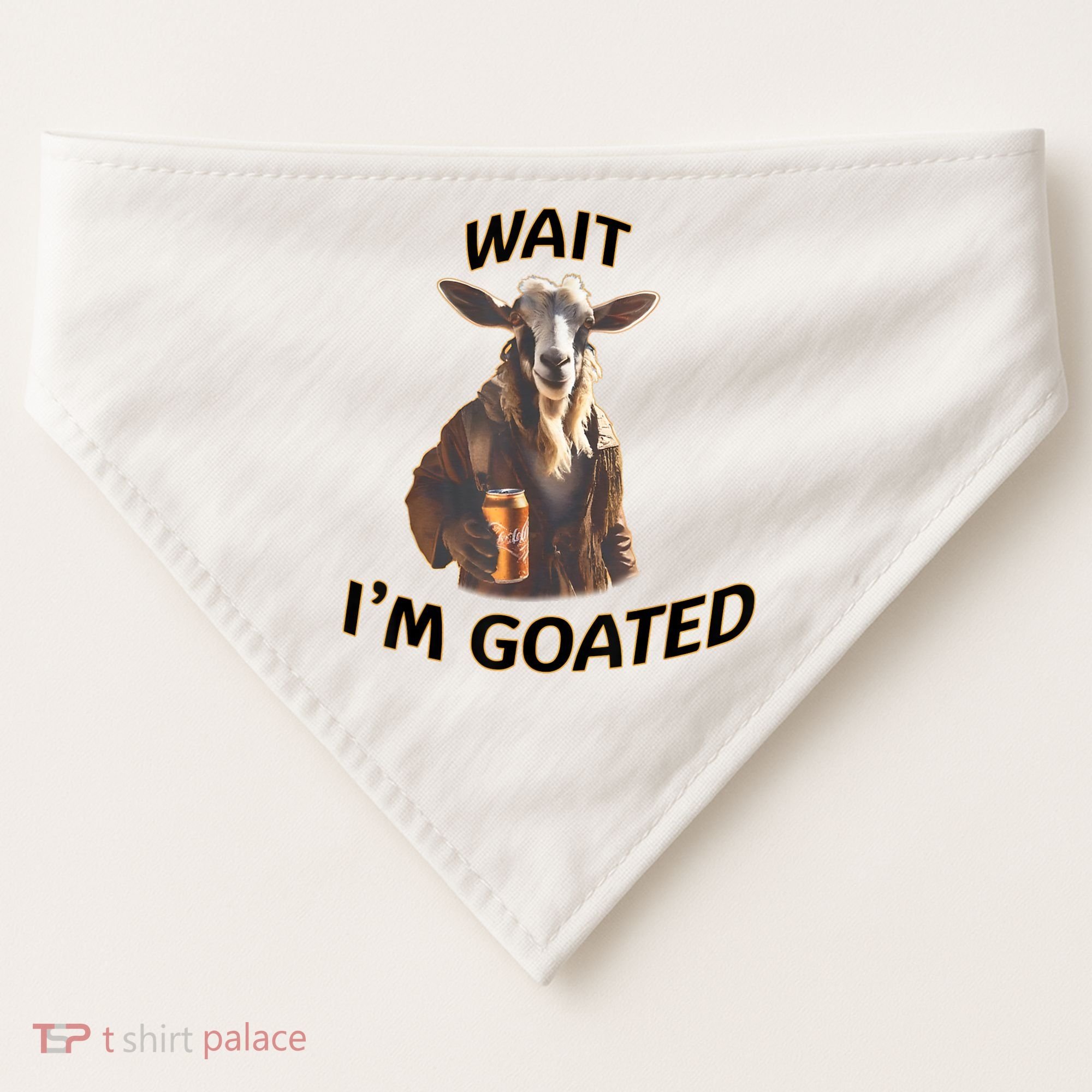 Wait I’M Goated Epic Goat Beer Funny Gift For Goated Beer Lovers USA-Made Doggie Bandana