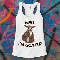 Wait I’M Goated Epic Goat Beer Funny Gift For Goated Beer Lovers Women's Tank Top thumb 3