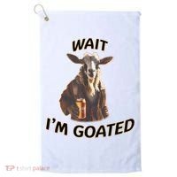 Wait I’M Goated Epic Goat Beer Funny Gift For Goated Beer Lovers Golf Towel thumb 0