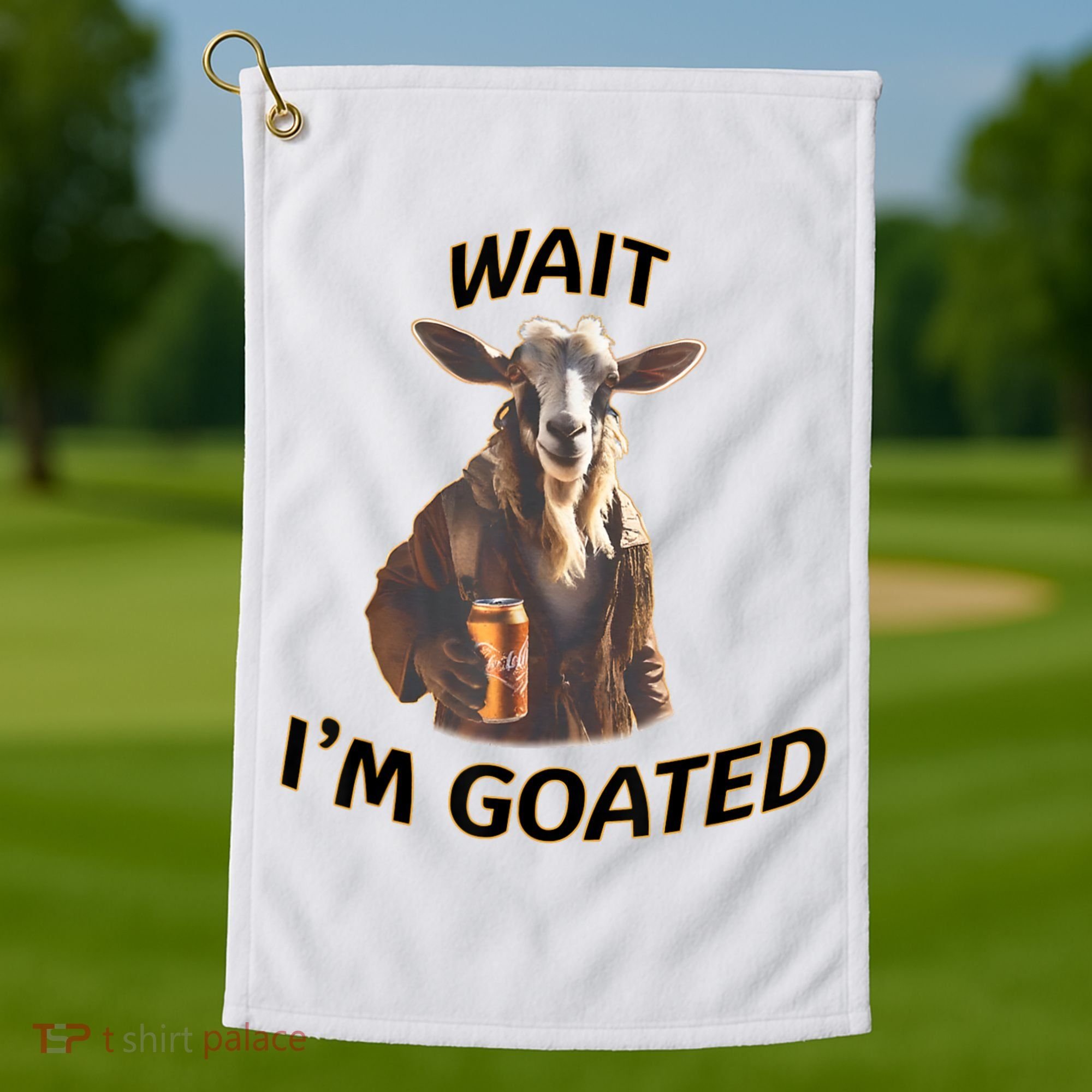 Wait I’M Goated Epic Goat Beer Funny Gift For Goated Beer Lovers Golf Towel