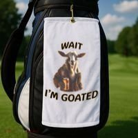 Wait I’M Goated Epic Goat Beer Funny Gift For Goated Beer Lovers Golf Towel thumb 2