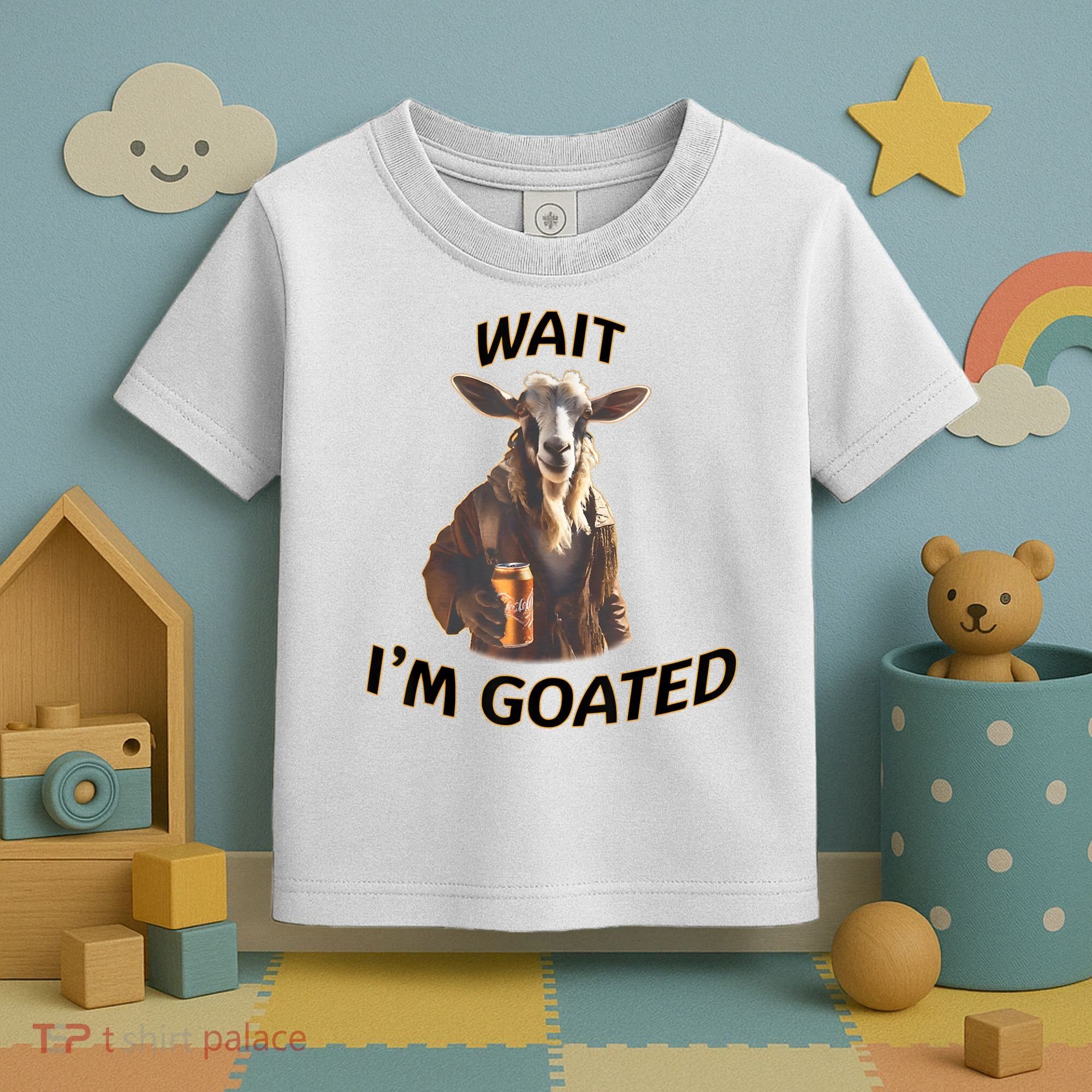 Wait I’M Goated Epic Goat Beer Funny Gift For Goated Beer Lovers Toddler T-Shirt