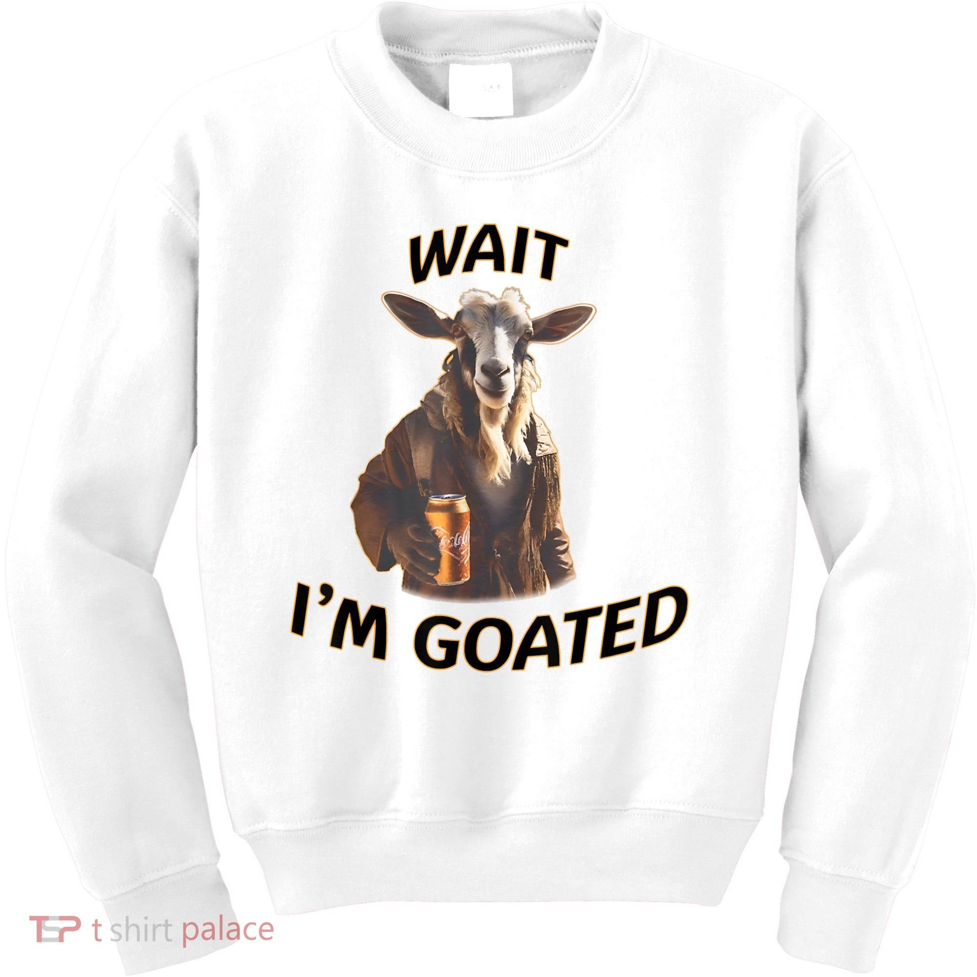 Wait I’M Goated Epic Goat Beer Funny Gift For Goated Beer Lovers Kids Sweatshirt