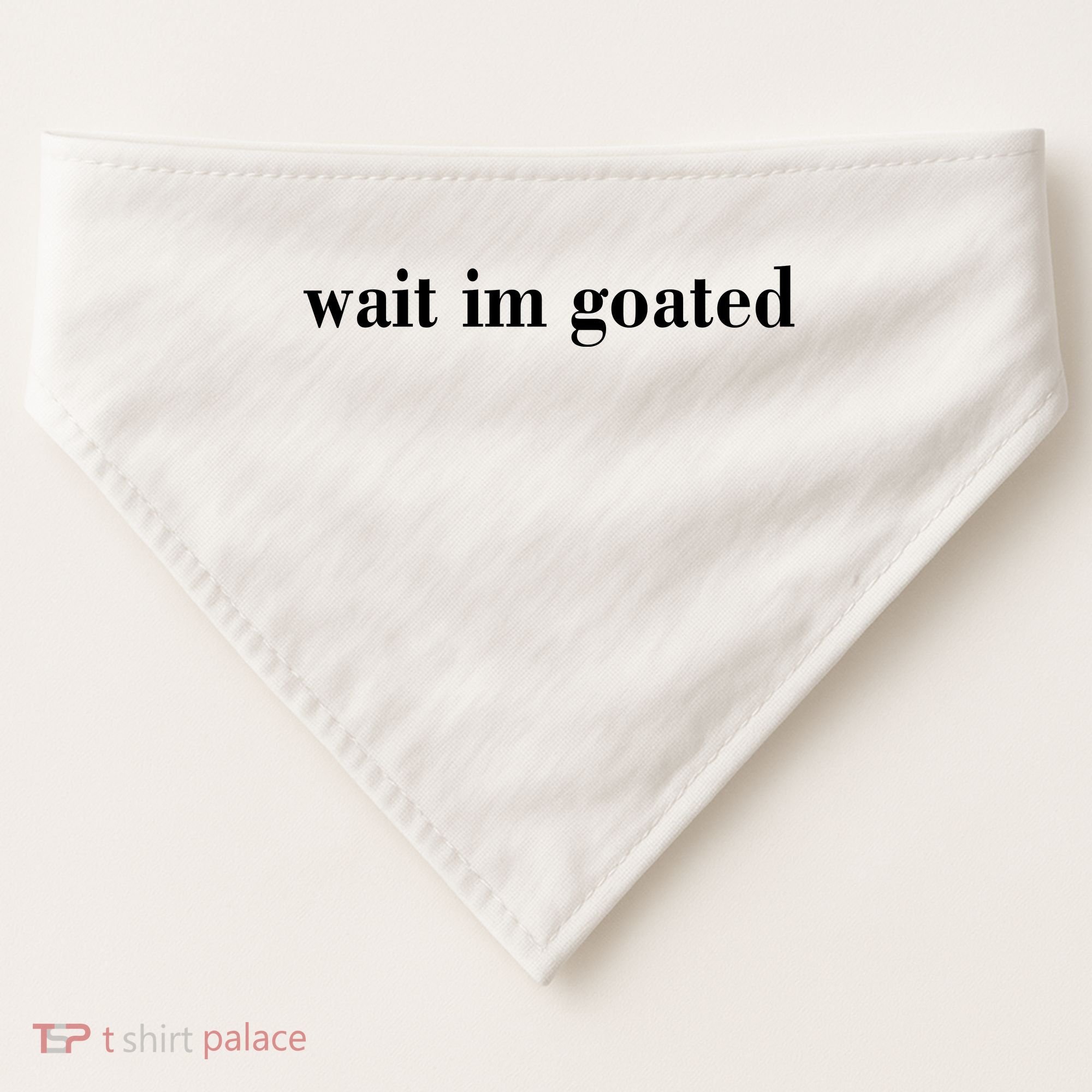 Wait Im Goated Funny Meme USA-Made Doggie Bandana