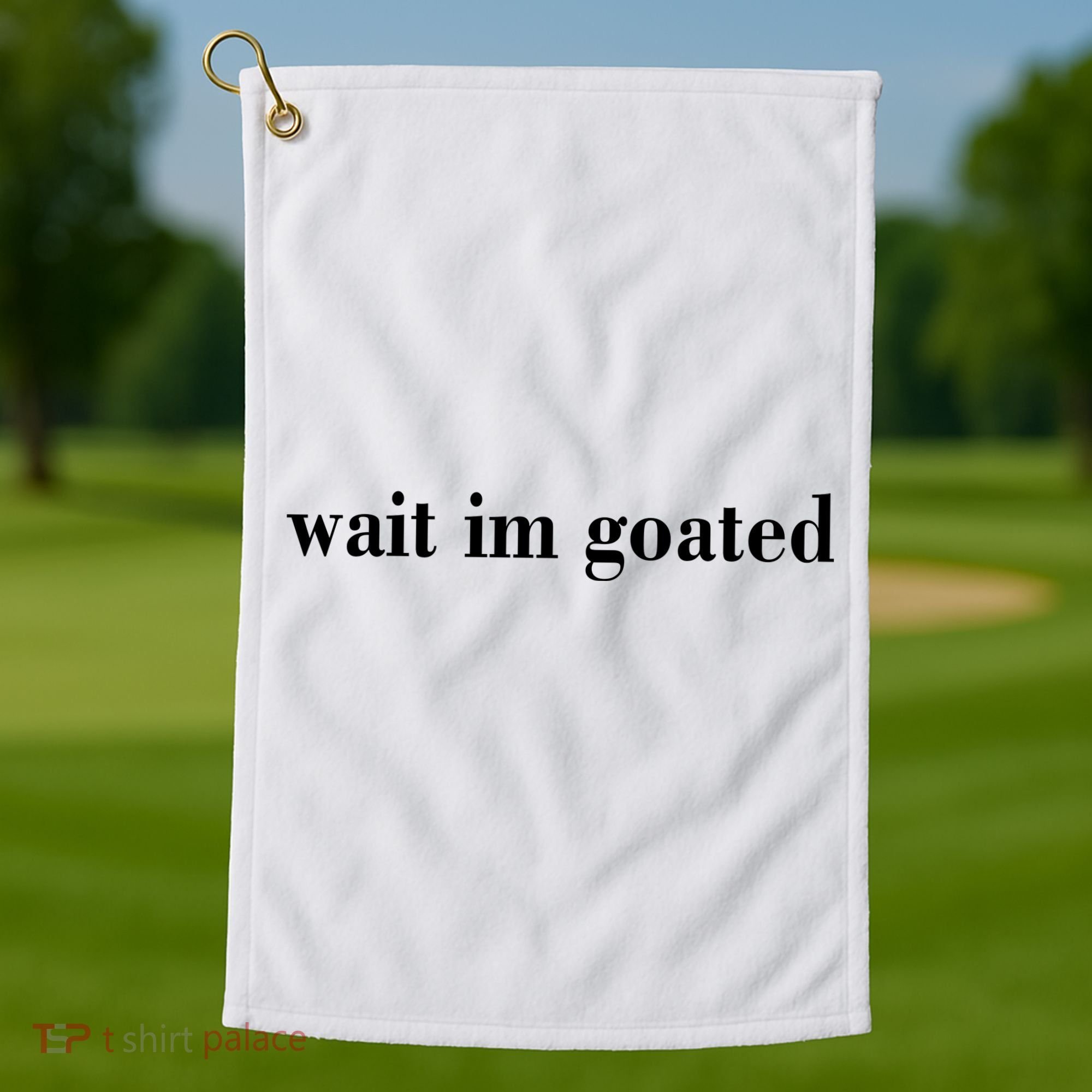 Wait Im Goated Funny Meme Golf Towel