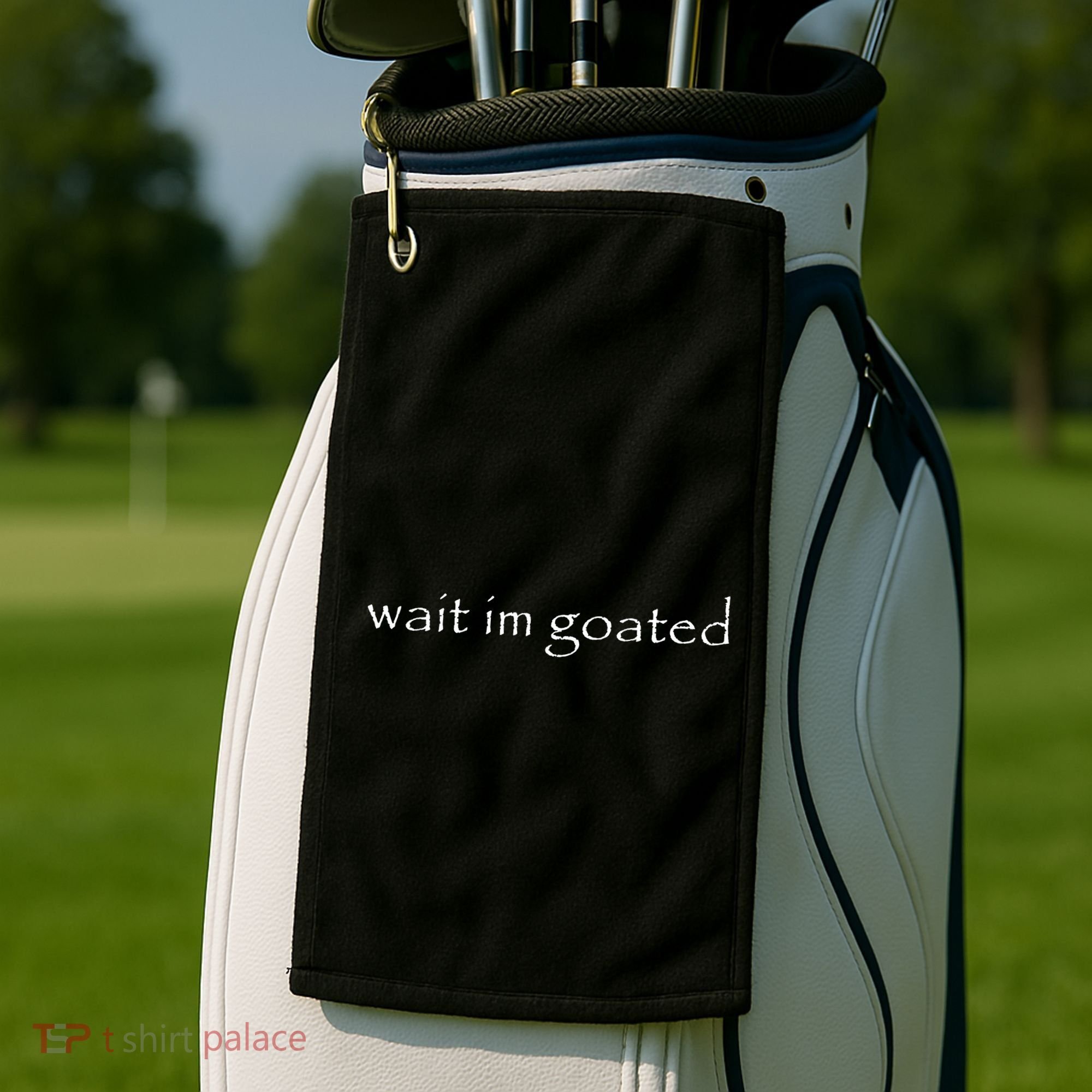 Wait Im Goated Funny Golf Towel