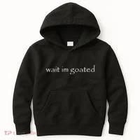 Wait Im Goated Funny Kids Hoodie thumb 0
