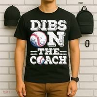 Womens Ive Got Dibs On The Coach Funny Baseball Coach T-Shirt thumb 6