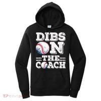 Womens Ive Got Dibs On The Coach Funny Baseball Coach Women's Hoodie thumb 0