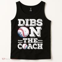 Womens Ive Got Dibs On The Coach Funny Baseball Coach Tank Top thumb 2