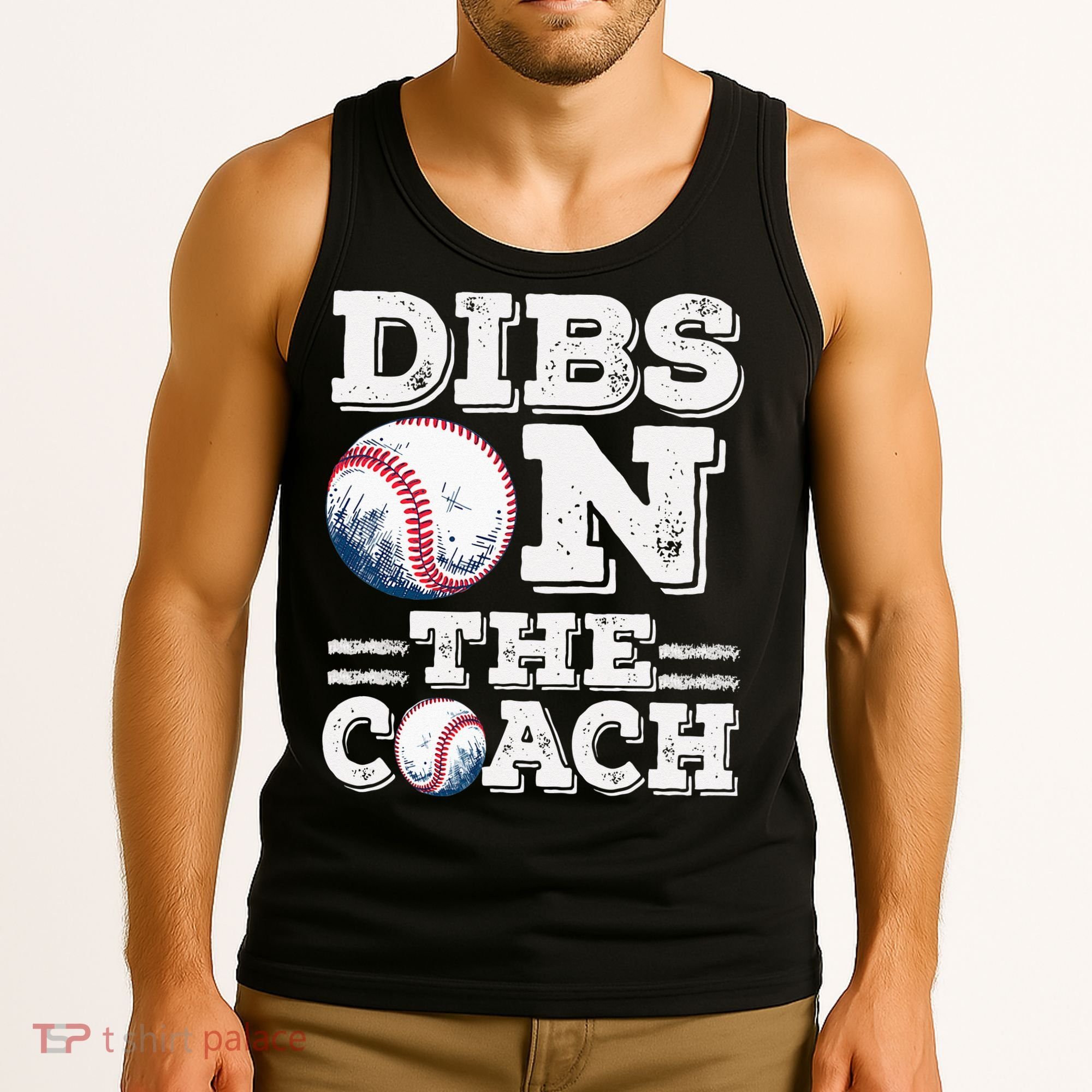 Womens Ive Got Dibs On The Coach Funny Baseball Coach Tank Top