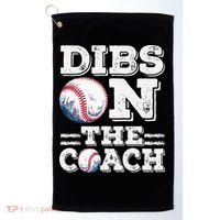 Womens Ive Got Dibs On The Coach Funny Baseball Coach Golf Towel thumb 0