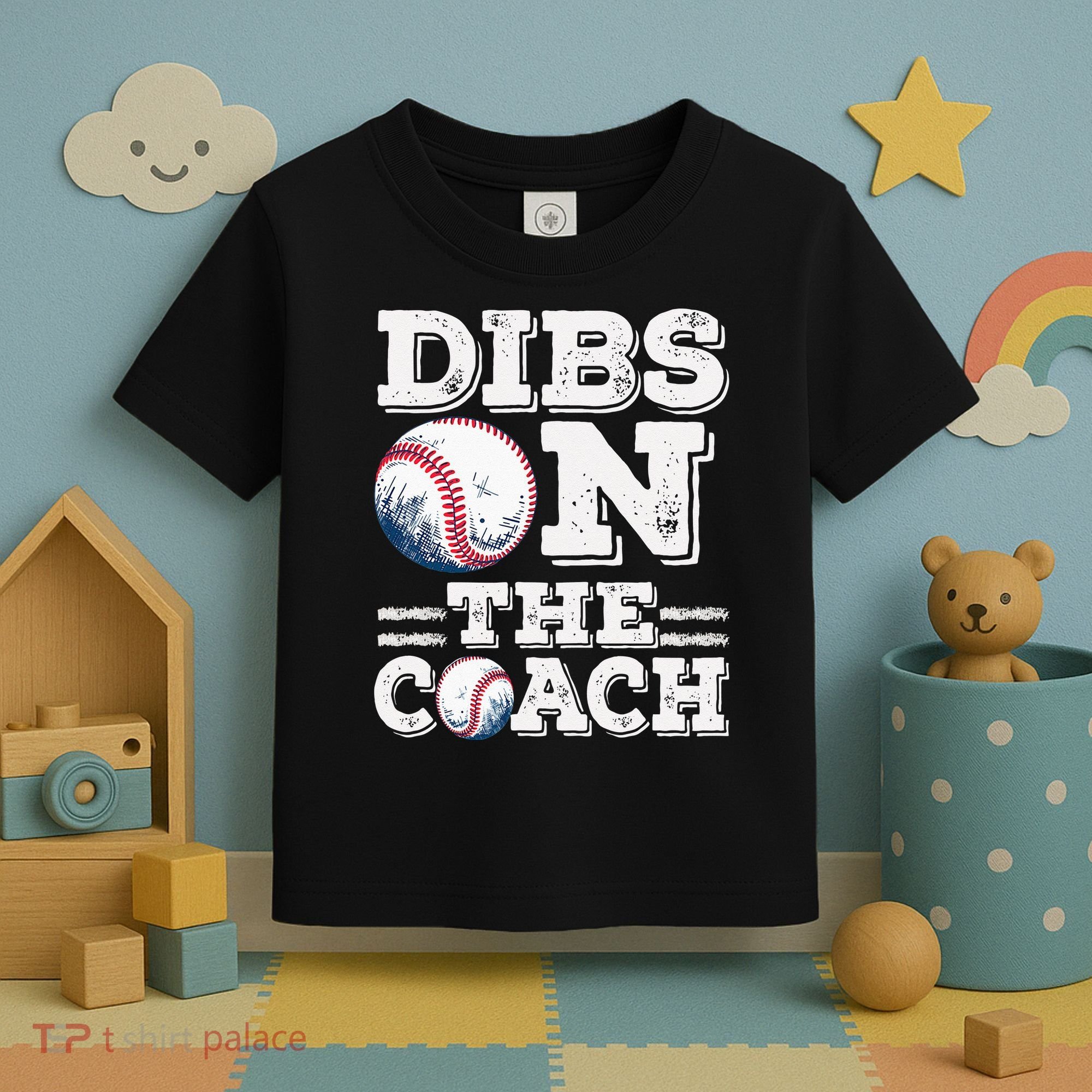 Womens Ive Got Dibs On The Coach Funny Baseball Coach Toddler T-Shirt