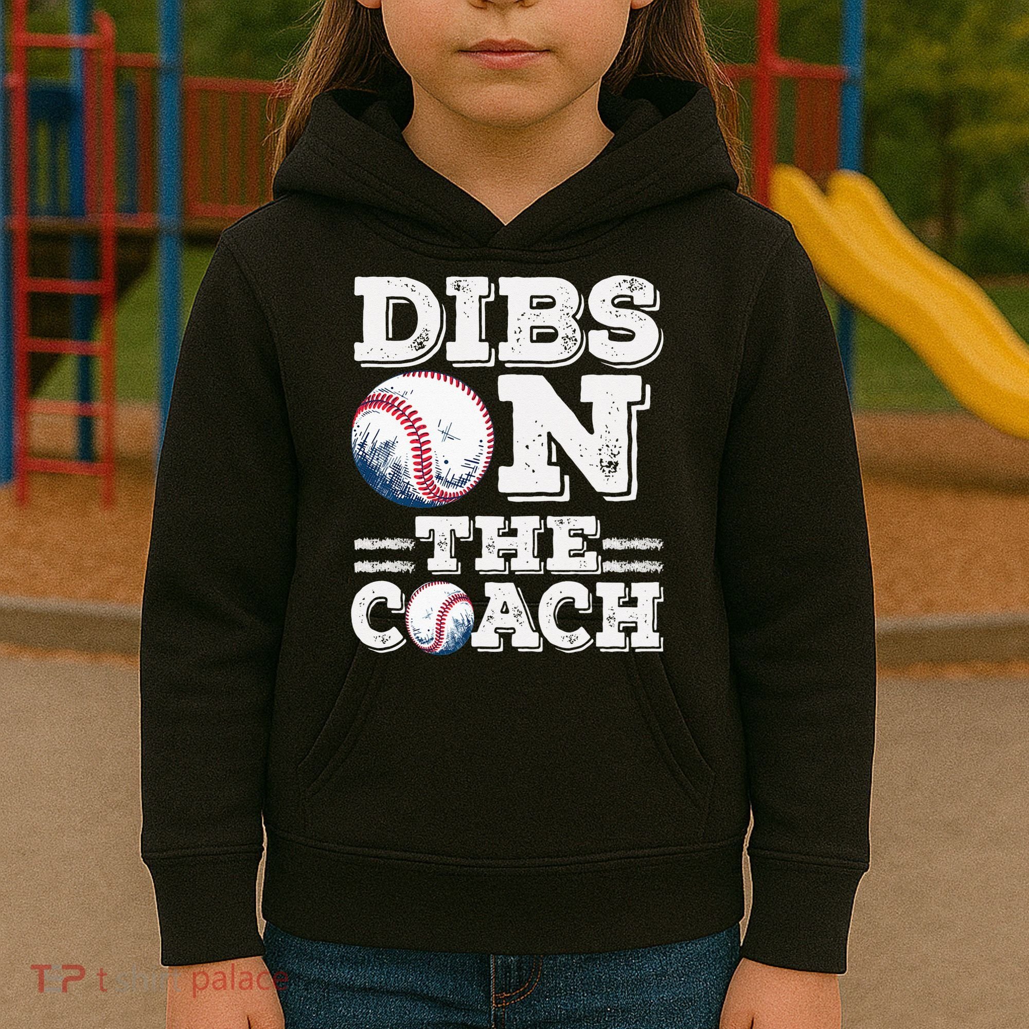 Womens Ive Got Dibs On The Coach Funny Baseball Coach Kids Hoodie