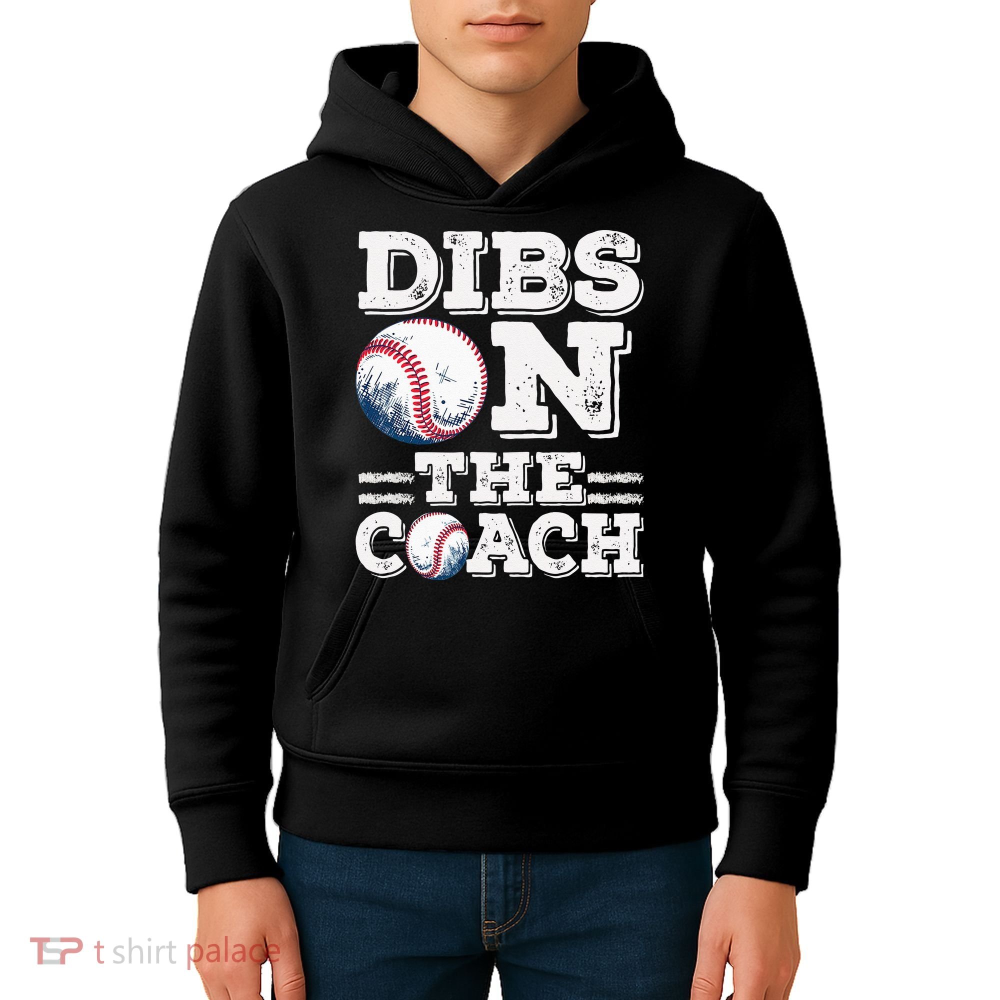 Womens Ive Got Dibs On The Coach Funny Baseball Coach Kids Hoodie