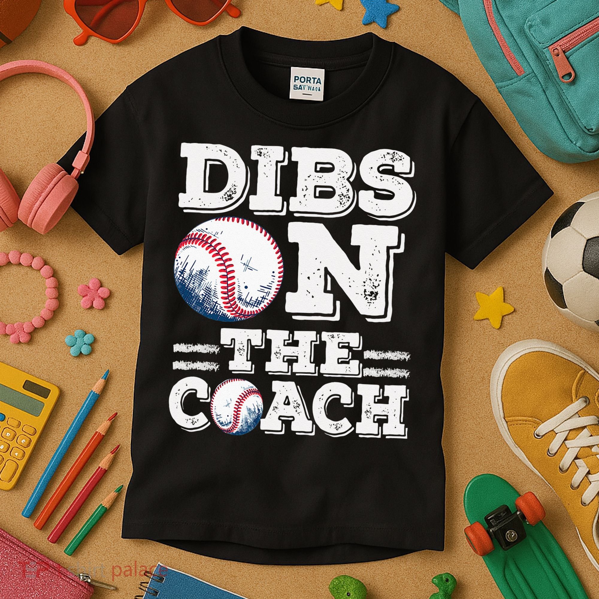Womens Ive Got Dibs On The Coach Funny Baseball Coach Kids T-Shirt