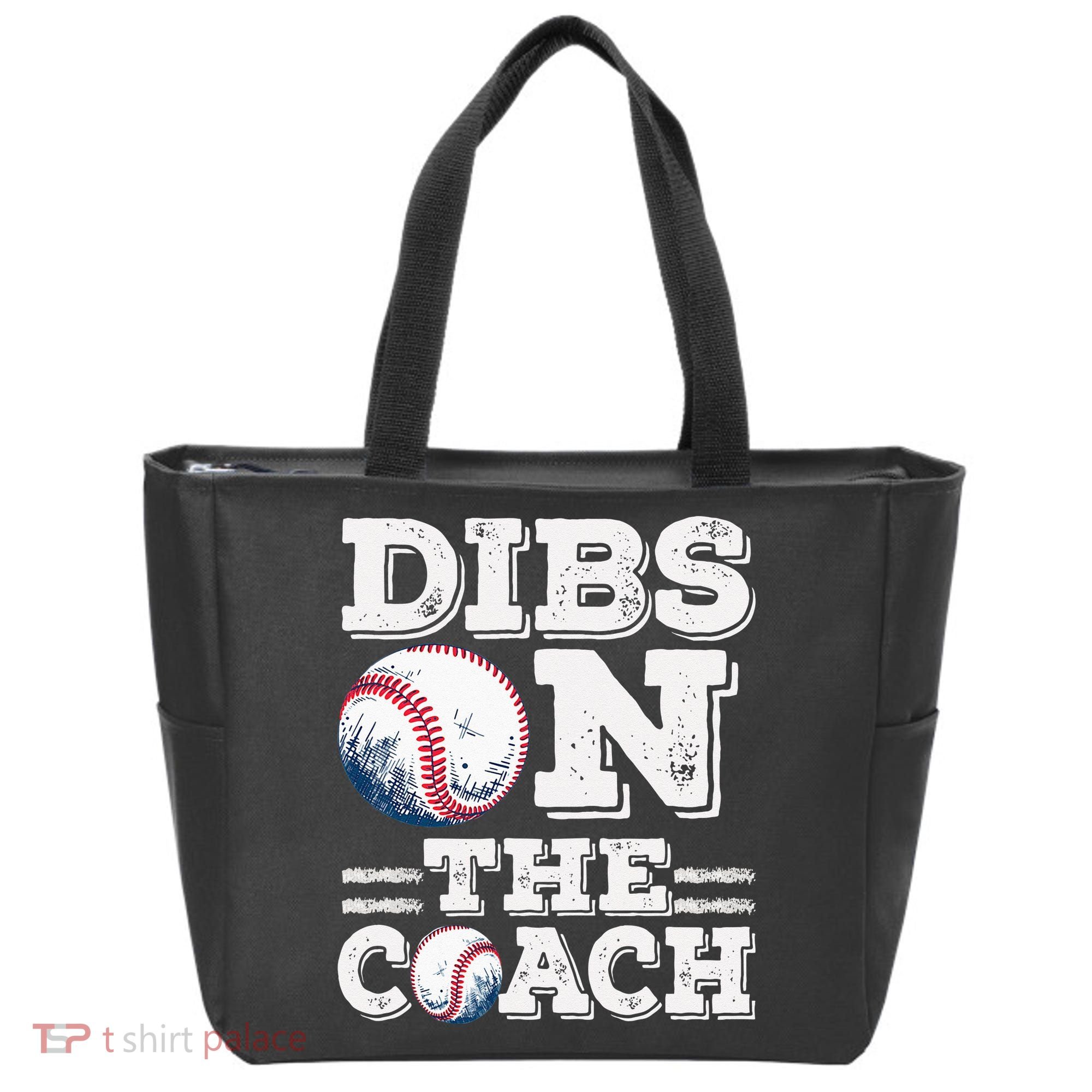 Womens Ive Got Dibs On The Coach Funny Baseball Coach Tote Bag