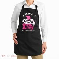 Wo I Have A Shitty Titty But I Will Survive Breast Cancer Apron thumb 2