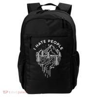 Words I Hate People Adventure Mountains Nature Backpack thumb 0