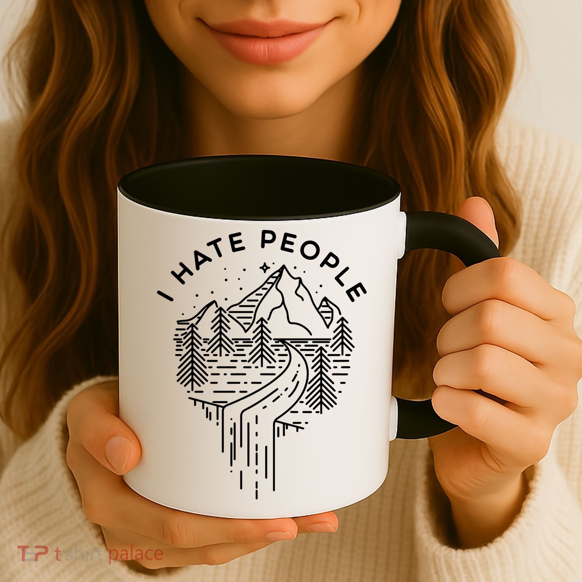Words I Hate People Adventure Mountains Nature Coffee Mug
