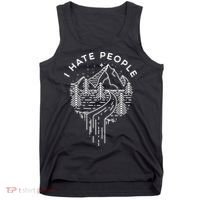 Words I Hate People Adventure Mountains Nature Tank Top thumb 0