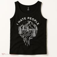 Words I Hate People Adventure Mountains Nature Tank Top thumb 2