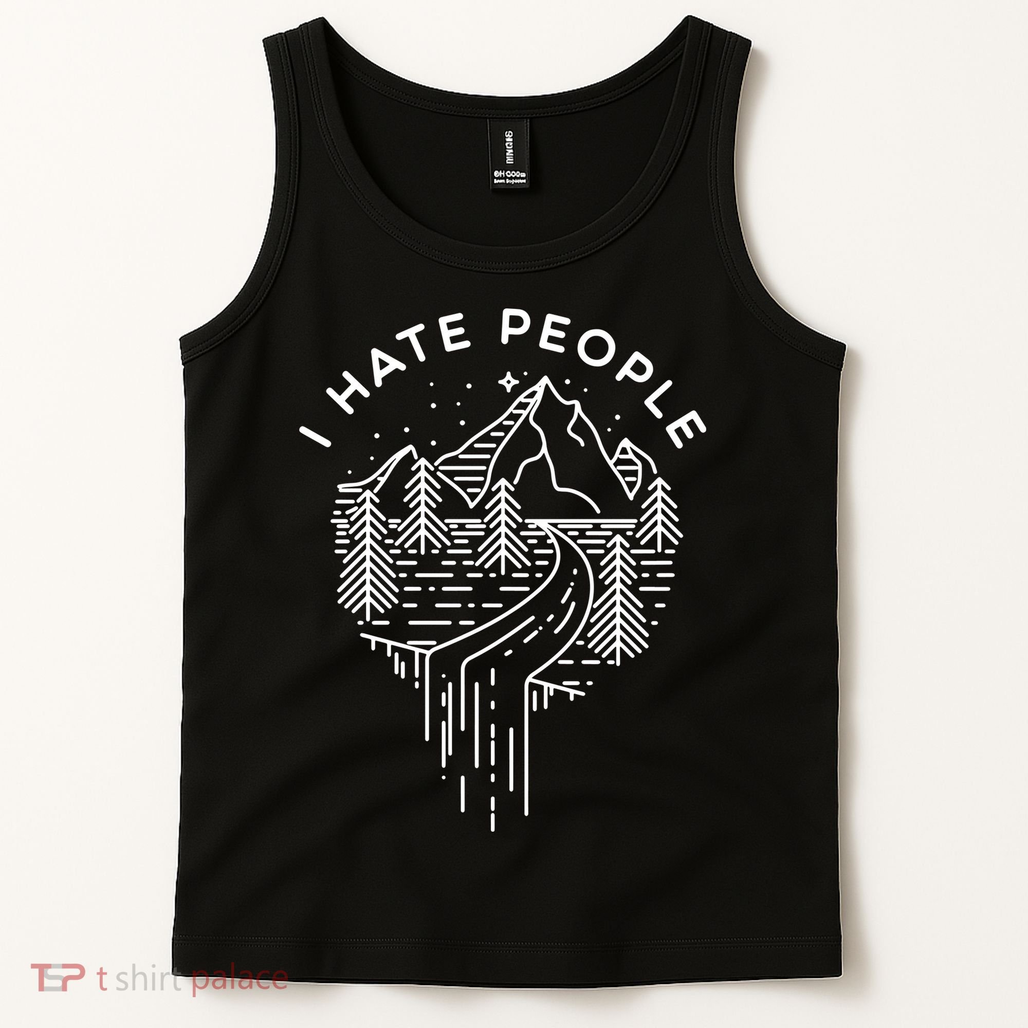 Words I Hate People Adventure Mountains Nature Tank Top