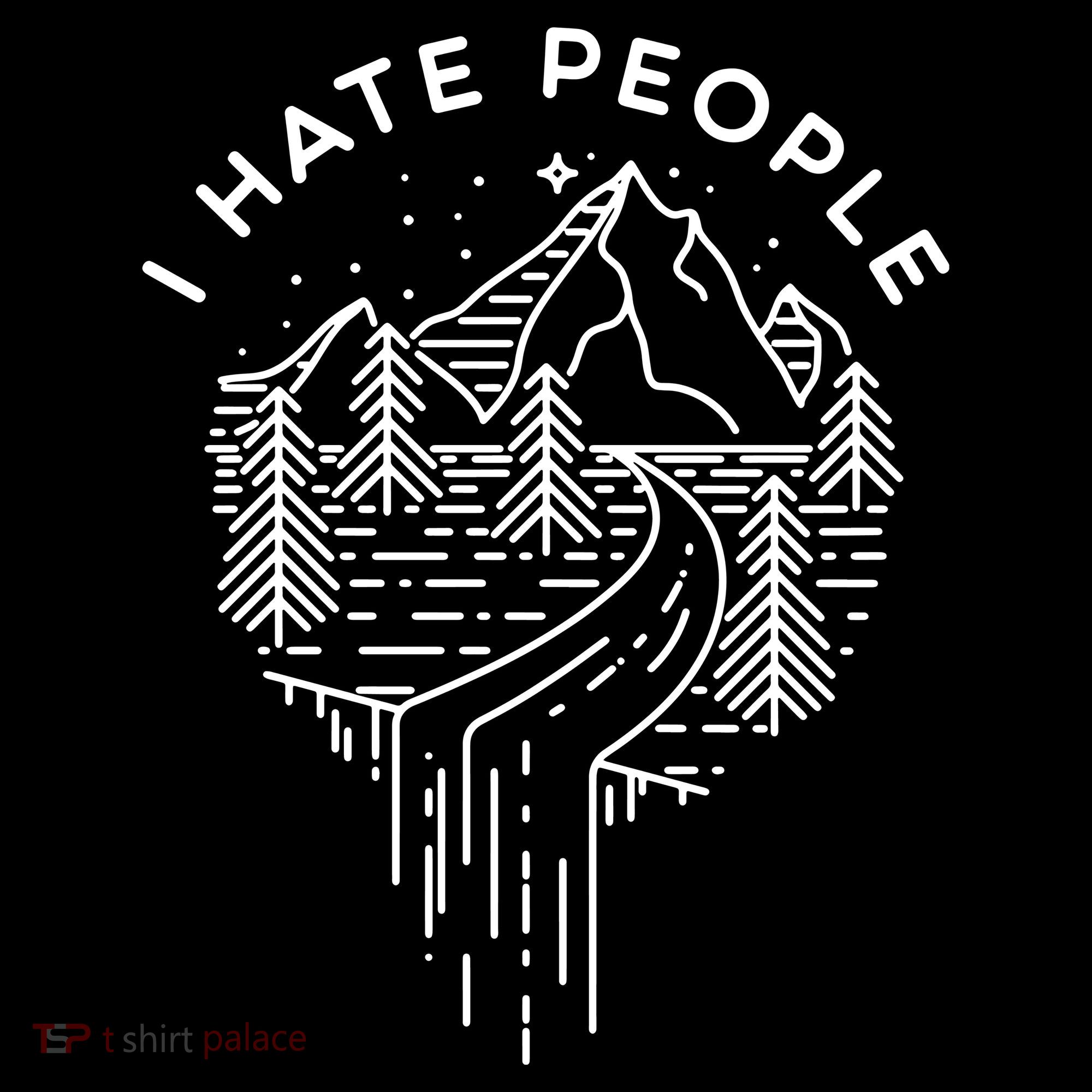 Words I Hate People Adventure Mountains Nature Tank Top