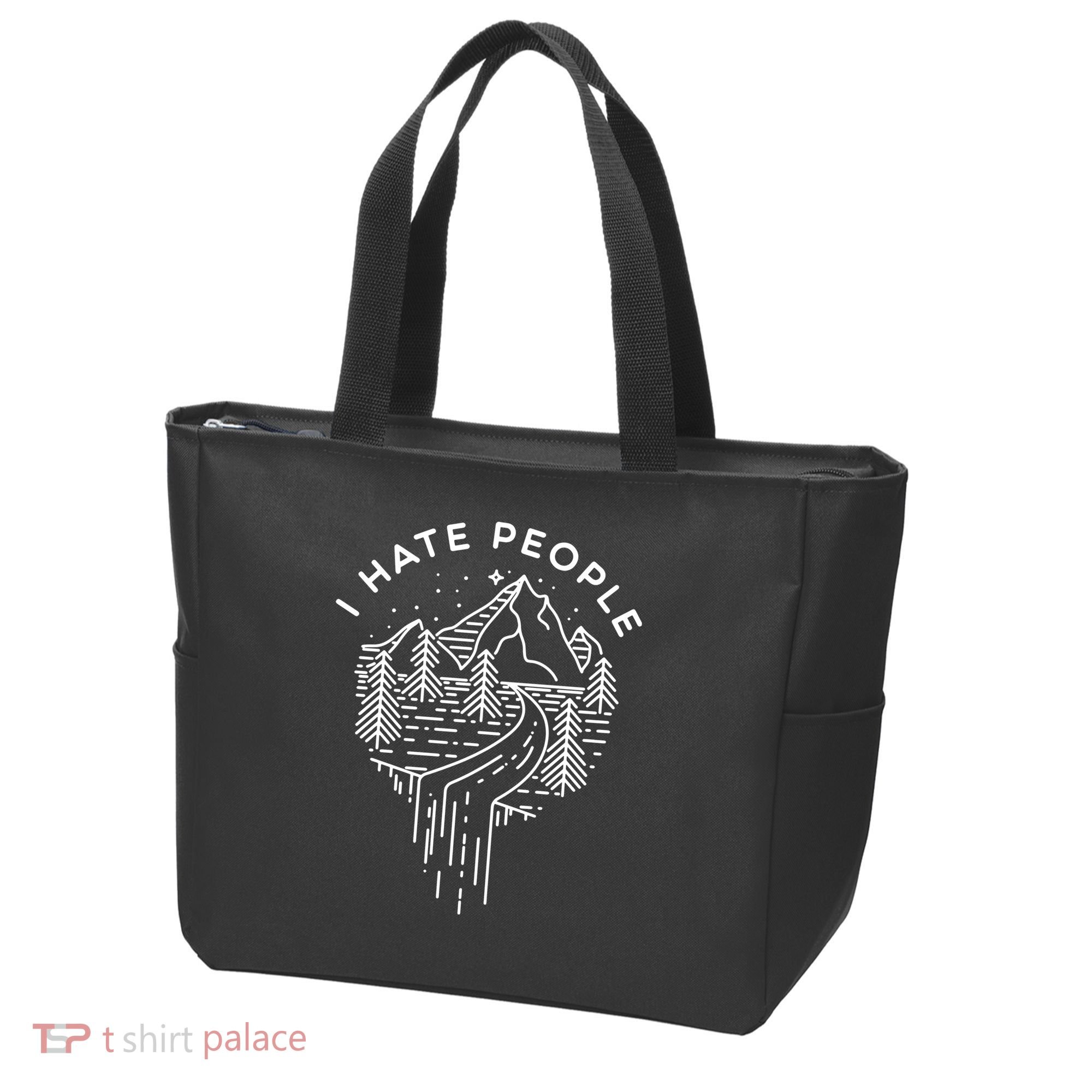 Words I Hate People Adventure Mountains Nature Tote Bag