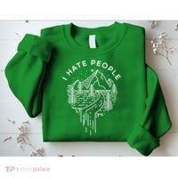 Words I Hate People Adventure Mountains Nature Sweatshirt thumb 2