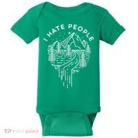 Words I Hate People Adventure Mountains Nature Baby Bodysuit thumb 0