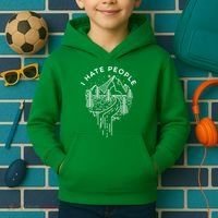 Words I Hate People Adventure Mountains Nature Kids Hoodie thumb 2