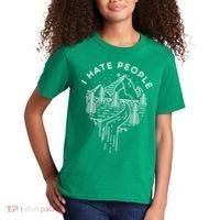 Words I Hate People Adventure Mountains Nature Kids T-Shirt thumb 2