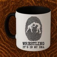 Wrestling It's In My Dna Fun For Wrestlers Grapplers Gift Coffee Mug thumb 2