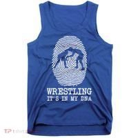 Wrestling It's In My Dna Fun For Wrestlers Grapplers Gift Tank Top thumb 0