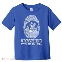 Wrestling It's In My Dna Fun For Wrestlers Grapplers Gift Toddler T-Shirt thumb 0