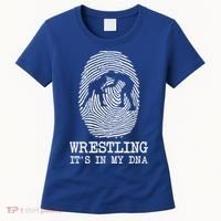 Wrestling It's In My Dna Fun For Wrestlers Grapplers Gift Women's T-Shirt thumb 0