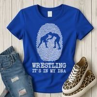 Wrestling It's In My Dna Fun For Wrestlers Grapplers Gift Women's T-Shirt thumb 3