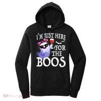 Women Im Just Here For The Boos Cute Halloween Ghost Wine Women's Hoodie thumb 0