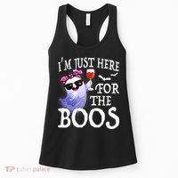 Women Im Just Here For The Boos Cute Halloween Ghost Wine Women's Tank Top thumb 0
