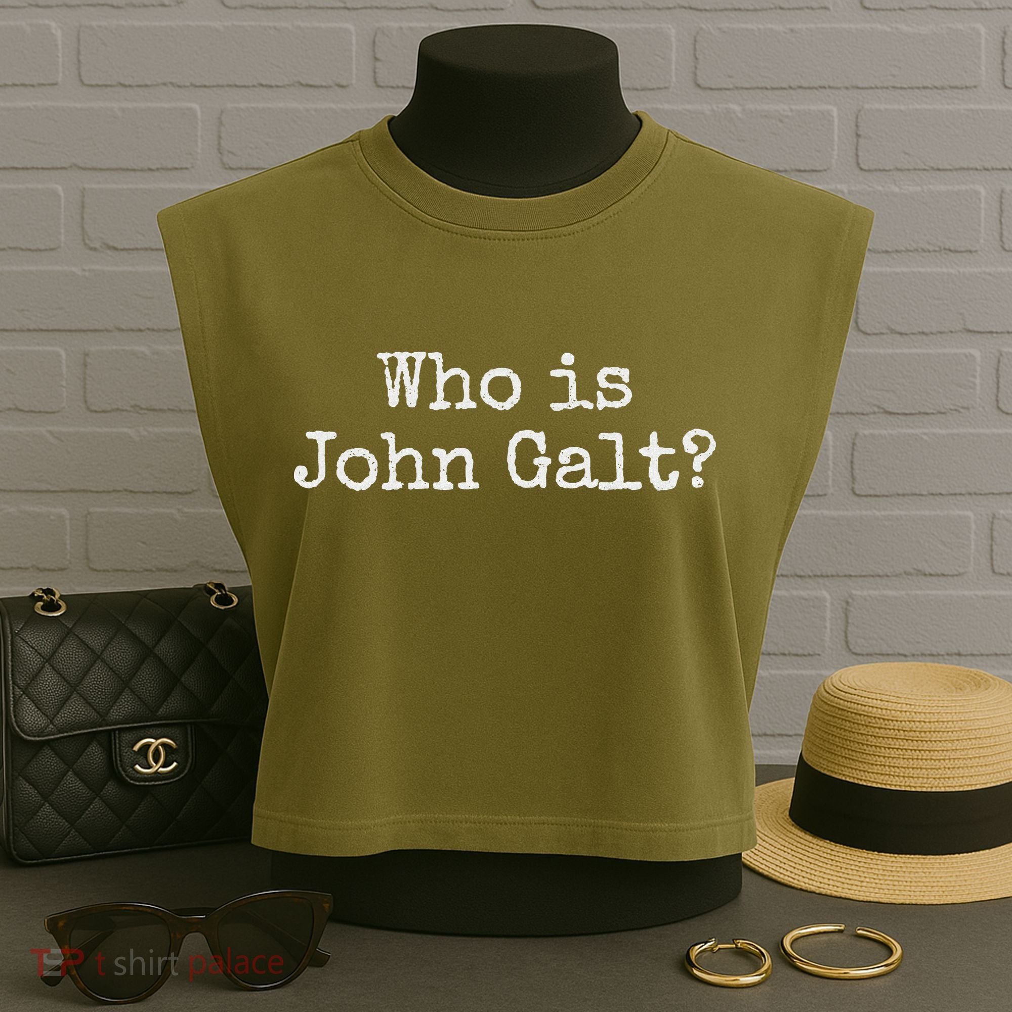 Who Is John Galt Garment-Dyed Women's Muscle Tee
