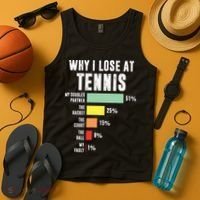 Why I Lose At Tennis Funny Tennis Player Tank Top thumb 4